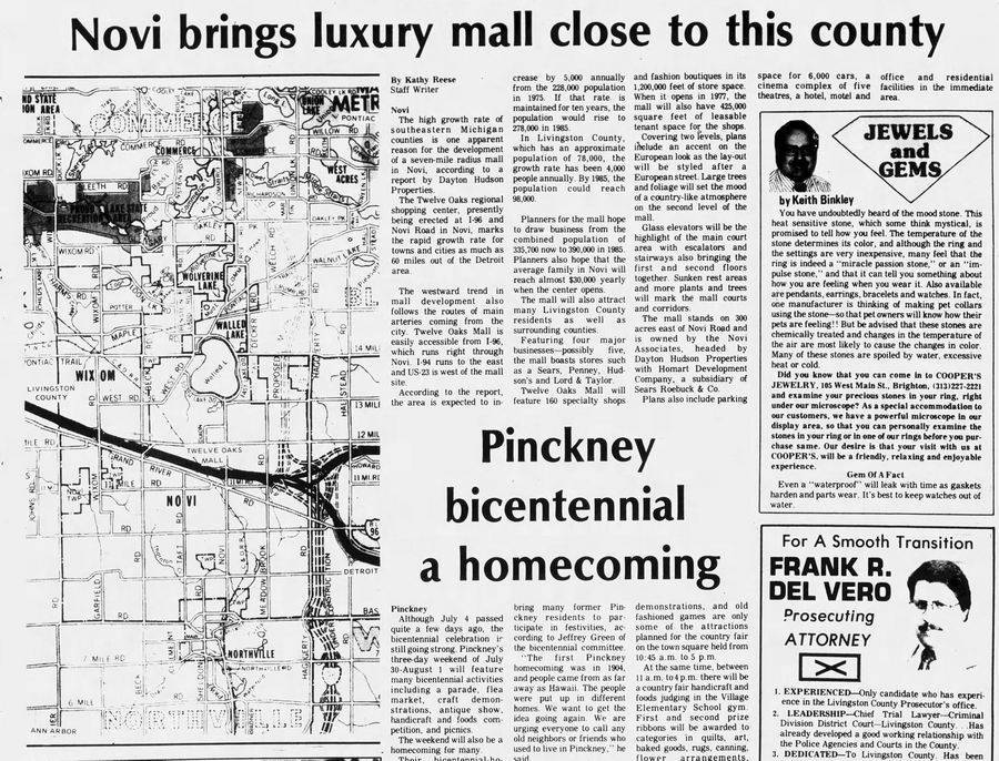 Twelve Oaks Mall - Livingston County Daily Press And Argus Wed Jul 21 1976